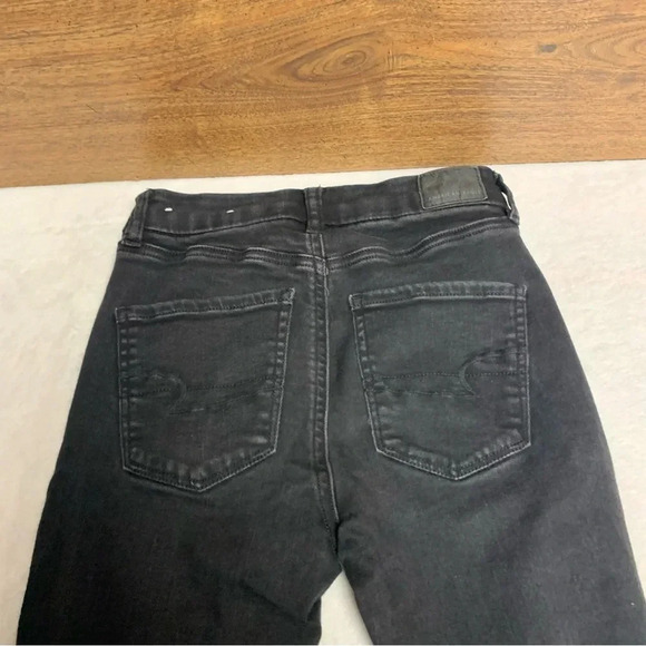 American Eagle black size 0 curvy high rise jeggings next level stretch - Picture 7 of 9
